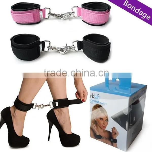 New Sex Toy for Women, Restraint Neoprene Cuffs Belt Toys With Handcuffs and Ankle Cuffs Bondage Cop Products