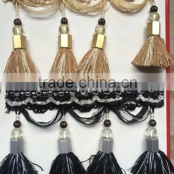 [YZLACE] Tassels Lace Curtains Wholesale 10084 photo-2