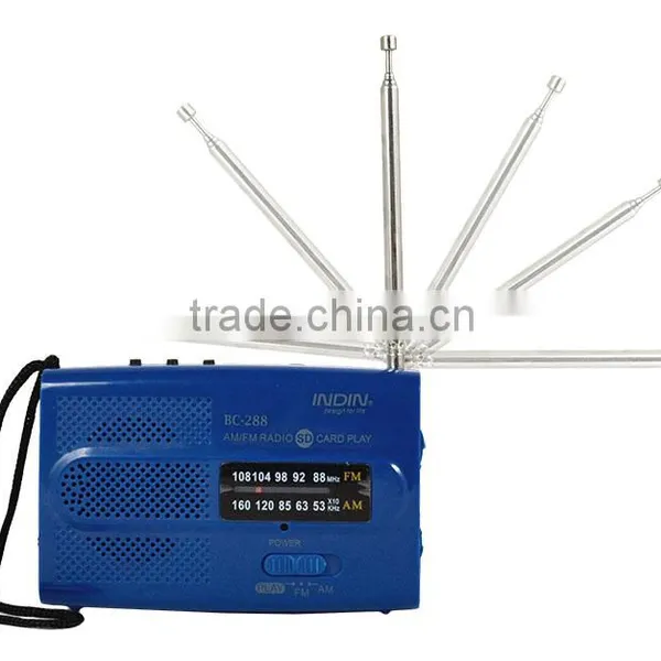 Fashion AM FM Receiver Rechargeable Radio World Radio Stations Built in Speaker BC288 photo-3