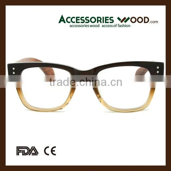 PC Frame Wooden Leg Optical Reading Glasses High Quality RX Glasses Wooden Clear Glasses photo-3