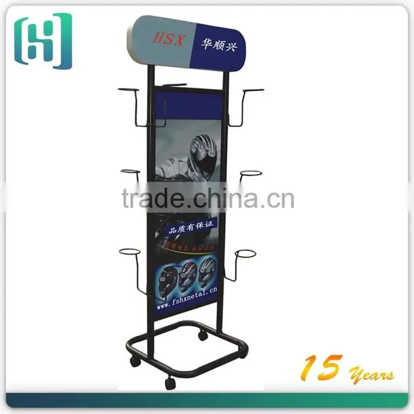 Professional Custom Double Sides Hot Selling Ratail Metal Safety Motorcycle Helmet Display Rack photo-4