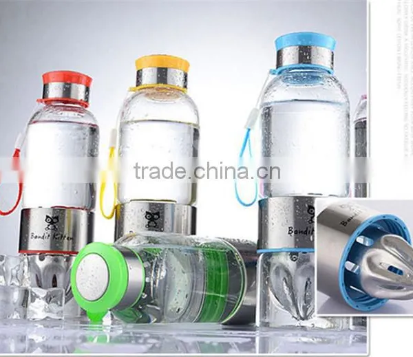 Trade Assurance Stainless Steel Juicer Color Glass Fruit Infuser Water Bottles photo-4