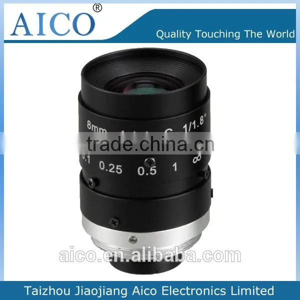 cn AICO High Resolution Manual Iris 8mm F1.4 1/1.8" Megapixel Machine Vision C-mount Lens