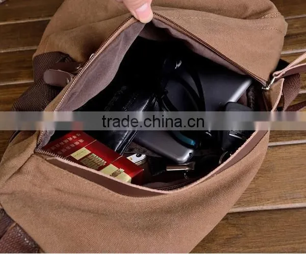 Canvas Triangle Shaped Backpack photo-6