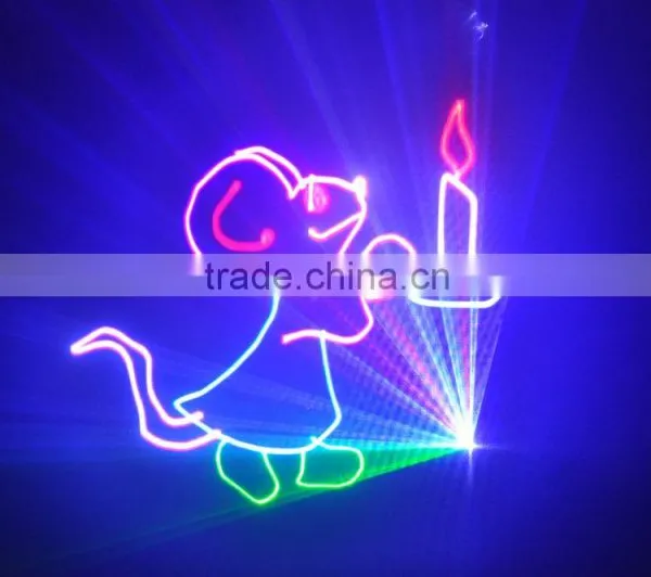 2.5W RGB 25kpss ILDA Animation Laser Light Logo Projector photo-6