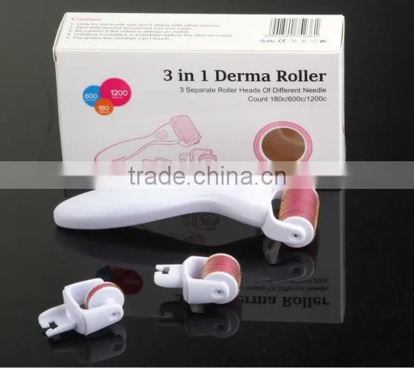 Newest Derma Roller NL-301 180/600/1200 Microneedles 3 in 1 Derma Roller 4 Colors Handle photo-5