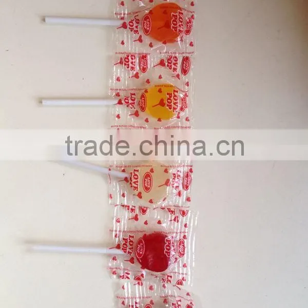 Yogurt Lollipop With Gum Mix Fruit Pop Whistle Lollipop