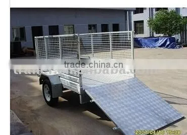High Quality 7x4 Hot Dipped Galvanized Caged Trailer photo-5