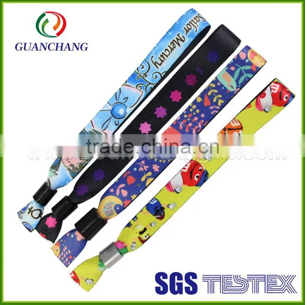 China Wholesale High Secure Fabric Wristband With Plastic Fastener photo-2