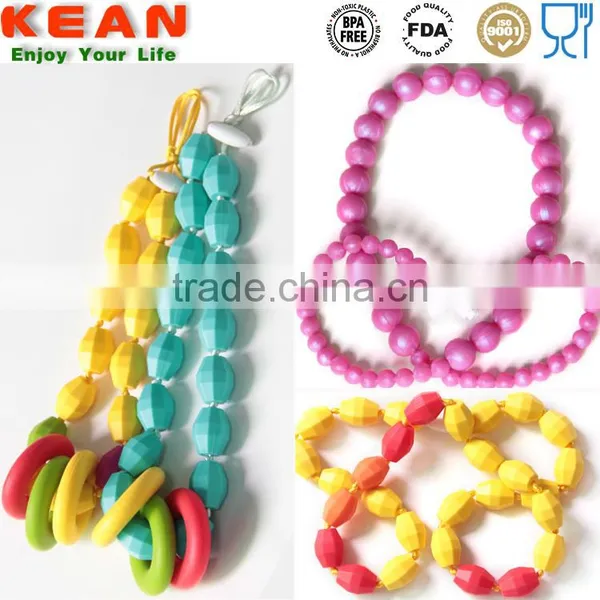 15 Colors for Option Silicone Bead Necklace Babies Teeth Growing and Ornamental photo-2