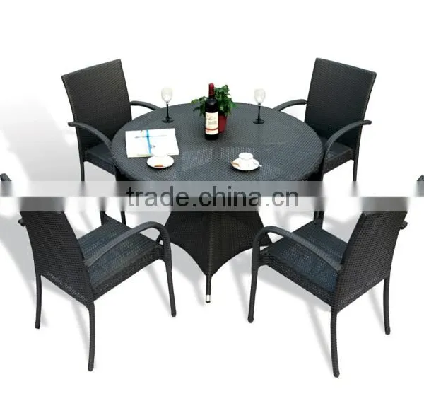 High Quality Outdoor Furniture Hotel Wicker Rattan Dining Table and Chair(8014T) photo-5
