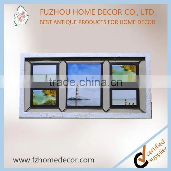 Classical Decorative Antique Wood Metal With Multi Window Photo Frame photo-2