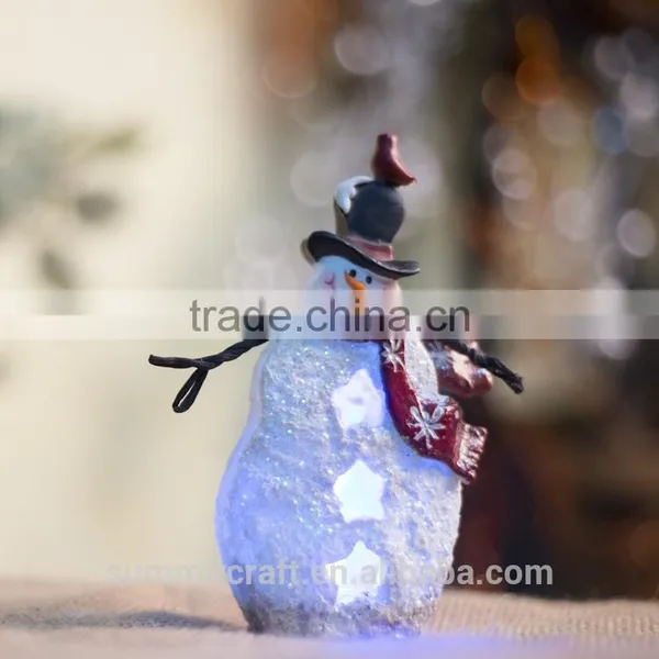Christmas Snowman Led Lights Figurine Table Decoration photo-3