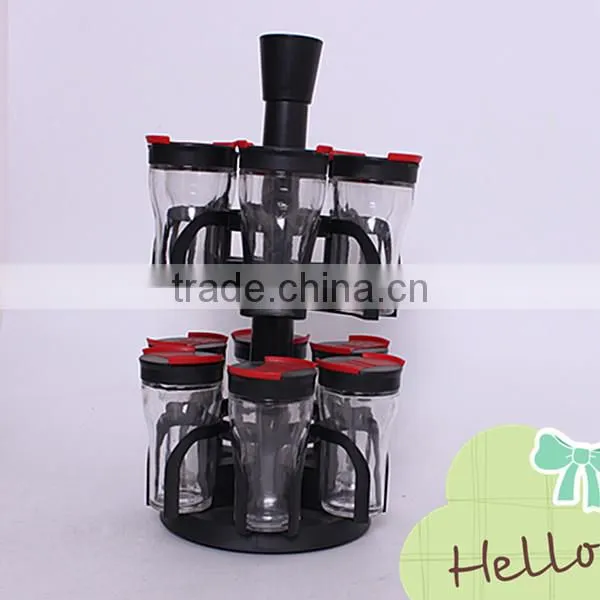 6pcs Oval Spice Jar With Metal Rack photo-3