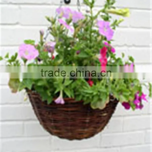 Handmade Outdoor Garden Decoration Willow Flower Basket photo-3
