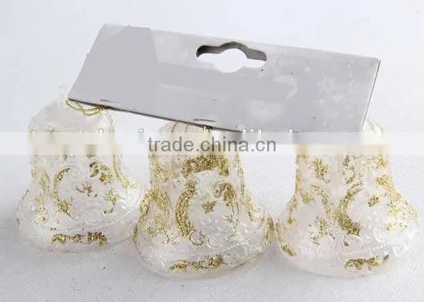 3PC Christmas Decoration Bell Shape Transparent Plastic Christmas Pendant photo-5