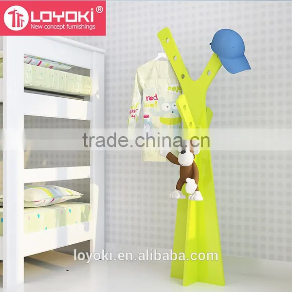 Hot Sale Wooden DIY Coat Rack Stand Kids Room Clothes Hanging Tree Shaped Coat Rack photo-3