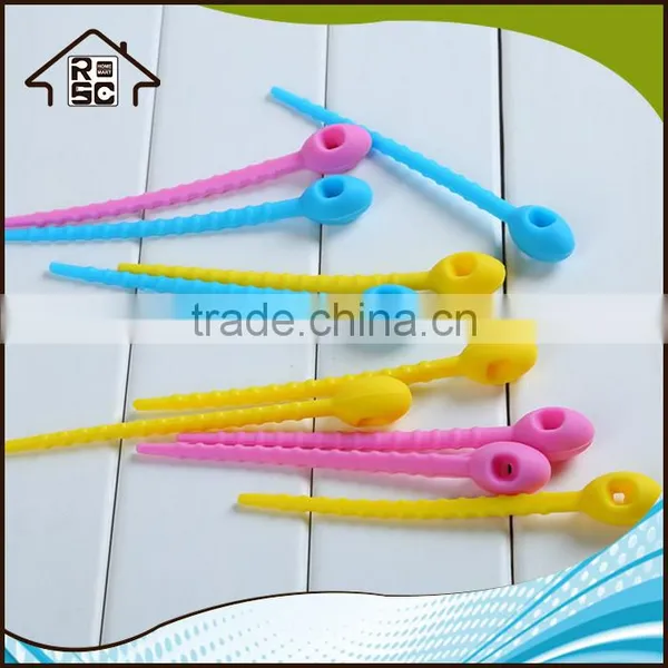 NBRSC Colorful All-Purpose Silicone Multi-use Smart Food Saver Bread Bag Clip Household Snake Ties photo-4