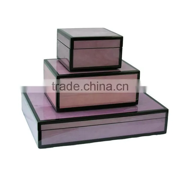 Lacquered Boxes, White & Black Trim Modern-decorative-boxes photo-6