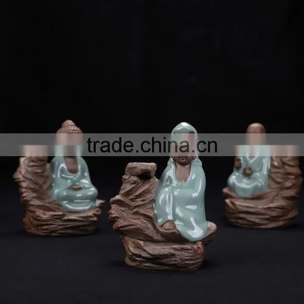 Buddha Guanyin Backflow Incense Burner Ceramic Crafts Decoration photo-2