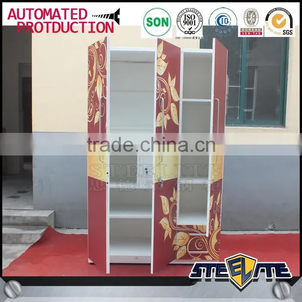 Indian Bedroom Wardrobe Designs 3 Door Steel Wardrobe Cabinet With Lock photo-4