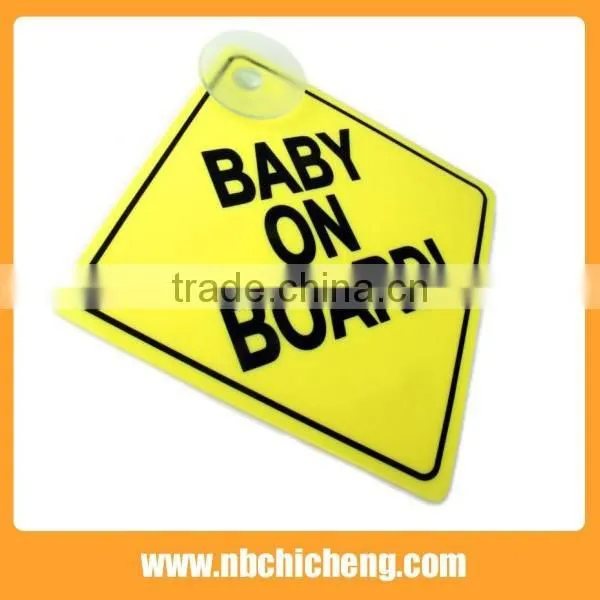 Plastic Safety Warning Sign Board With Suction Cup photo-3