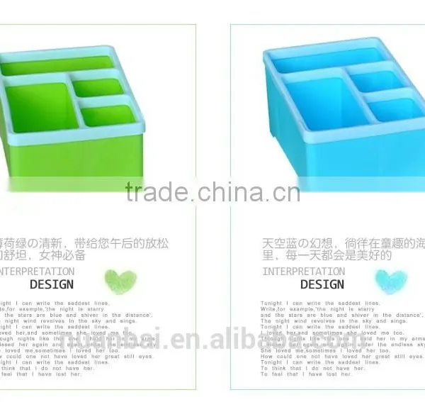 Plastic Cosmetic Organizer Pink Display Case Box Office Desk Dividers Storage Box photo-2