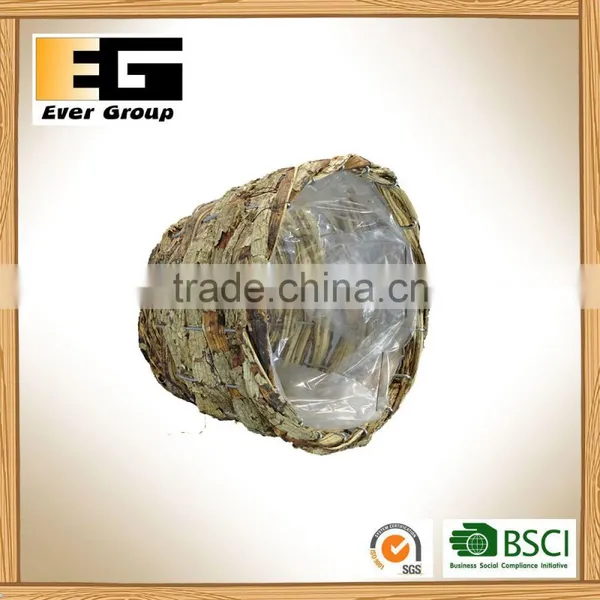 Natural Rattan Flower Basket Oval Pot Planting photo-3