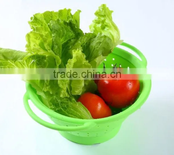 Silicone Birdbath Folding Bowls Kitchen Basket Wash Basin Silicone Basket photo-6