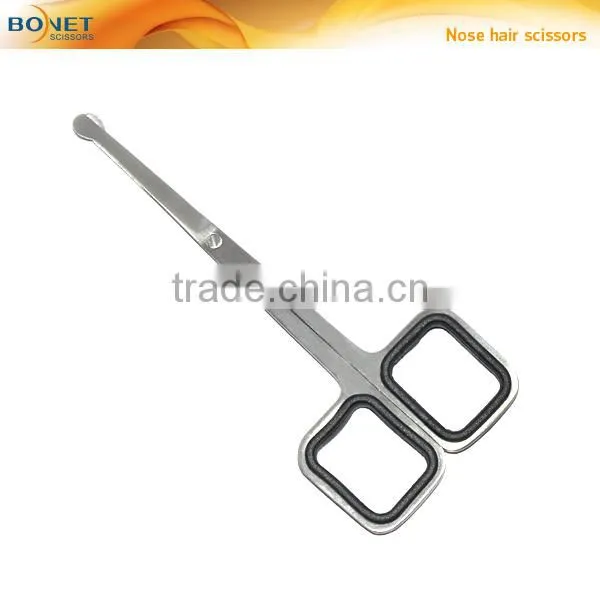 SEM0014 4-3/4'' Stain Polished Blades Square Handle Nose Hair Scissors photo-3