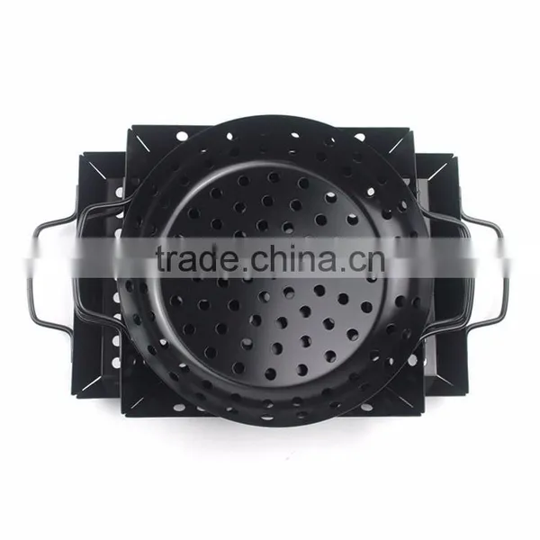 3pcs Mini Non-stick Coated Carbon Steel Custom Design Bbq Accessory Double Handle Grill photo-2