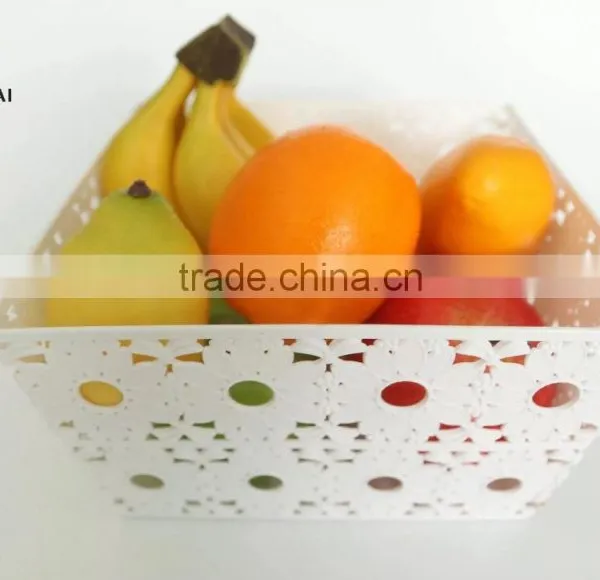 2016 New Style Plastic pp Square Fruit Basket With Sunflower photo-5