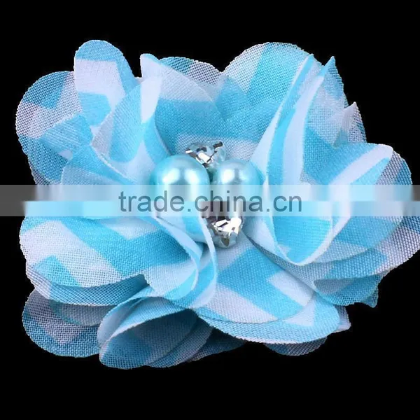 Mesh Flower With Pearl Beads Center for Kids Hair Accessories photo-4
