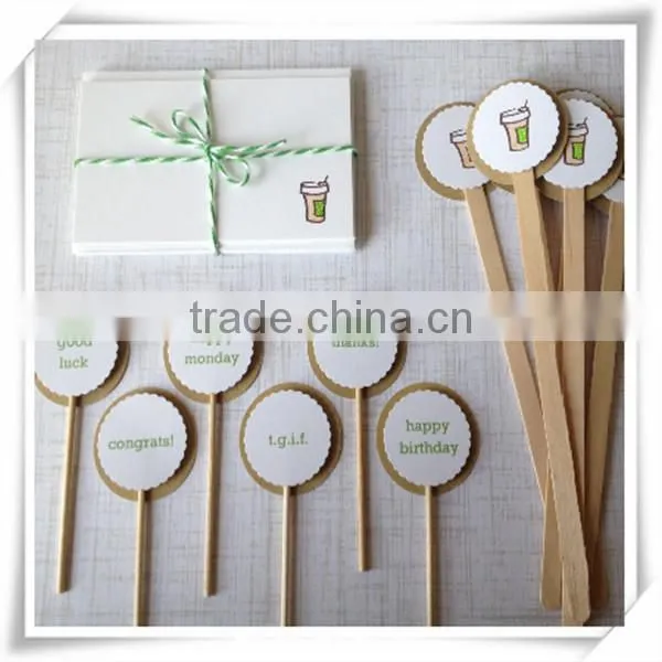 2015 Wholesale Good Quality Birch Wooden Coffee Stirrer With Different Size photo-3