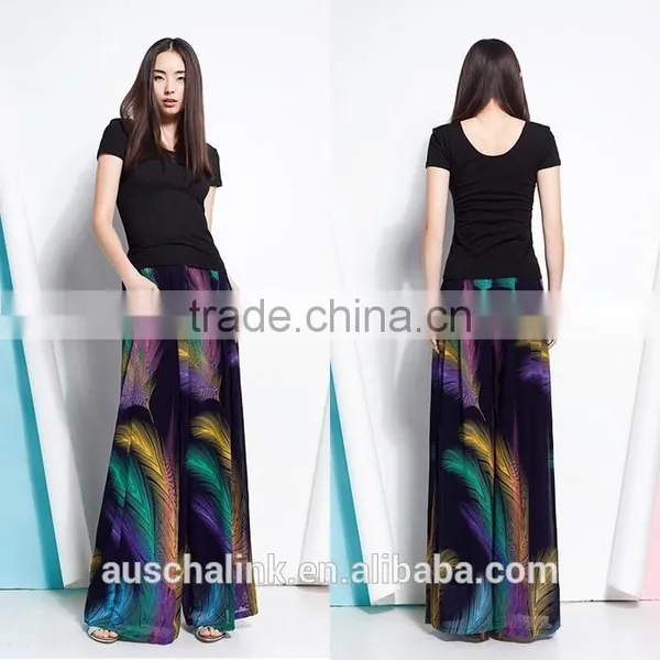 Summer Lady Wide Hips Casual Loose Wide Leg Square Dance Pants photo-6