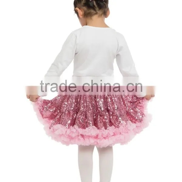 High Quality Girls Sequin Skirt Set,Fluffy Tutu Skirt Set For Girls photo-4