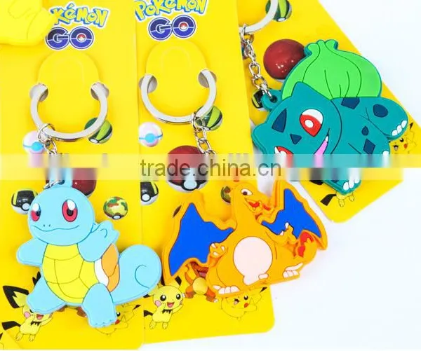 Mini Cartoon Pokemon Figures Custom Keychain for Little Gift