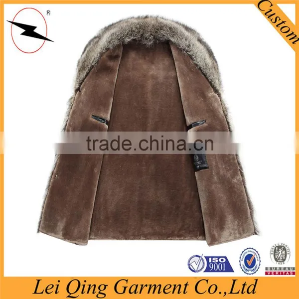 New Fashion Real Black Fur Jackets for Men photo-5