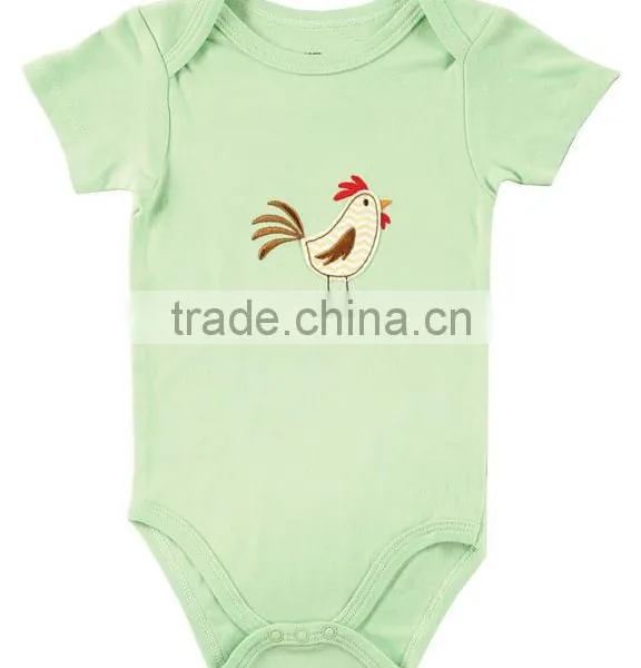 Unisex Applique Bee Summer Wear Short Sleeve Wholesale Pattern Custom Made Infant Cotton Baby Romper photo-4