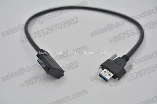USB 3.0 микросъемник типа Micro B с углом налево