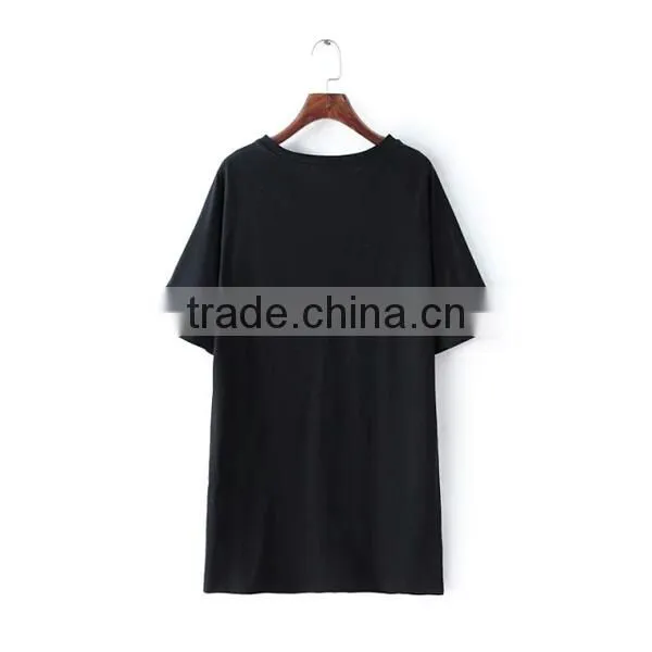 2016 Summer Latest Fashion Clothing Womens Custom Cartoon Printed Dresses photo-4
