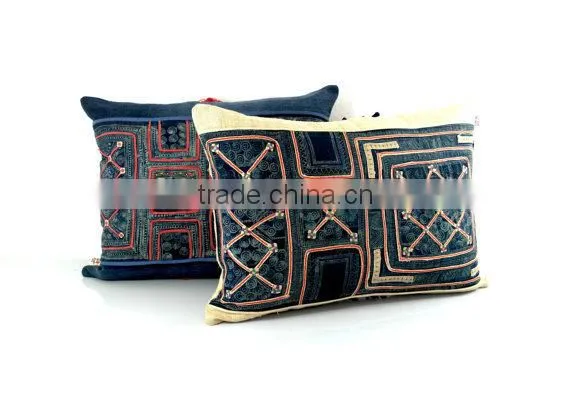 Hmong Cushion - Vintage Hmong Batik Cushion, Pillow Case, Cushion Cover photo-6