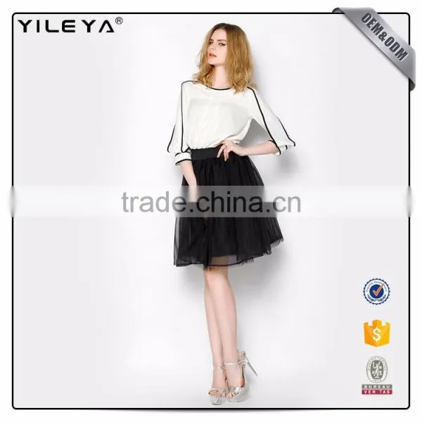 Latest Fashion Blouse Design,sexy Lady Chiffon Blouse & Top Design,long Sleeve Blouse for Ladies photo-3
