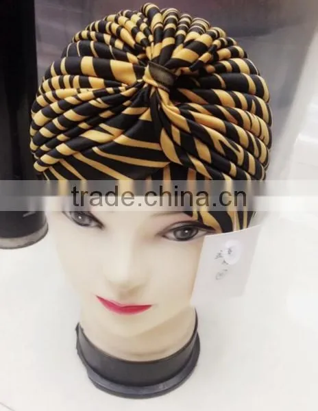 New Color Striped Indian Cap Arabic Muslim Headscarf Hat Lady Print Hat Wholesale photo-2