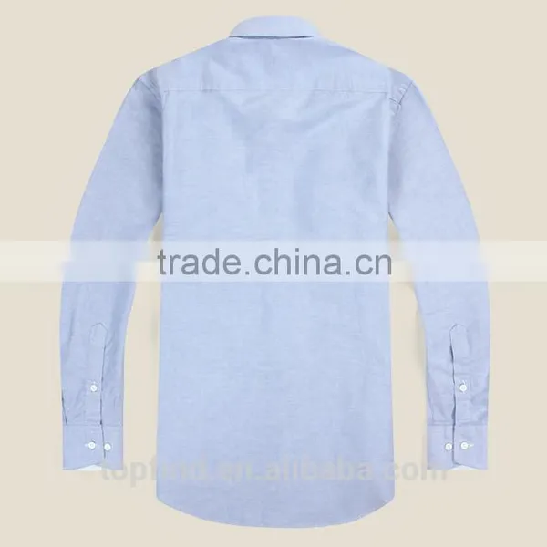 Classic 100% Cotton Oxford Long Sleeve With Button Down Collar Workwear Shirt for Men photo-2