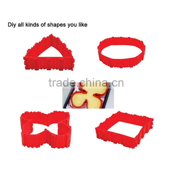 4 Pcs/set DIY Silicone Cake Baking Square Rectangular Round Shape Mold Magic Bakeware Bake Cake Snakes Molud Pastry Tools photo-3