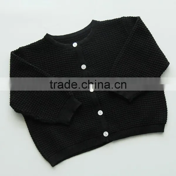 B22268A Hot Sale Baby Pure Color Cardigan Sweater Sweet Pineapple Grain Knit Sweaters photo-5