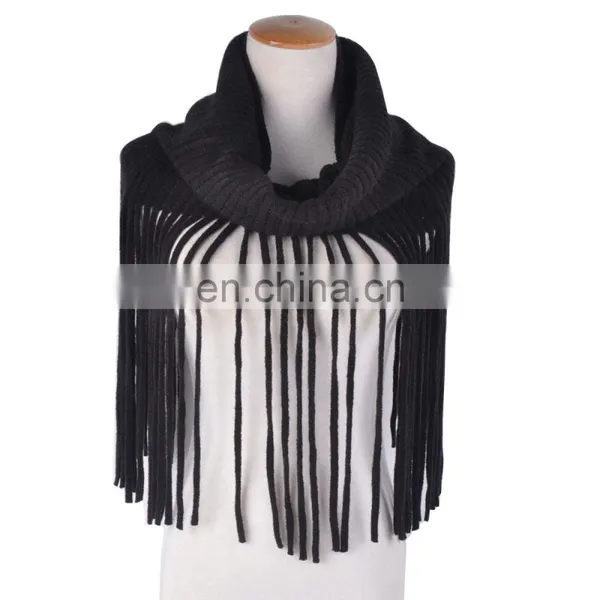TOROS Black Neckerchief With Tassel For Women photo-3