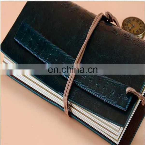 Customized Art Paper Personalized Notebook/ Fashion Design Vintage Notebook Printing With Rule and Elastic Band photo-4