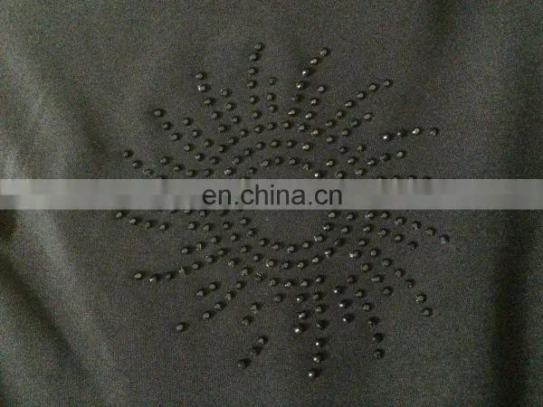 Black Lycra(Stretchable) + Velvet Diamond Stone Work Islamic Burqa / Casual Daily Wear Islamic Burkha photo-5